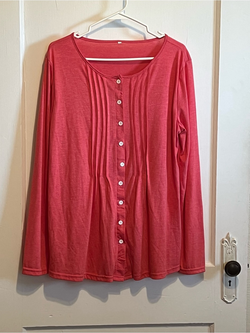 NWOT Soft Long-Sleeve Top With a Button-Front